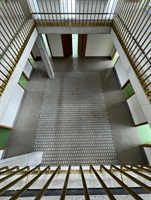 Overhead view of the town hall staircase