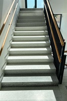 School staircase with terrazzo steps