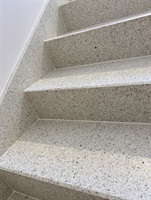 Terrazzo stair treads with risers in Rezidence Churchill