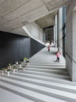 Breite Terrazzotreppe in Holport