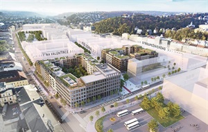 Luftbildvisualisierung des Komplexes Smíchov City Sever