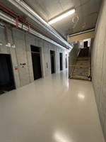 Corridor floor in Masaryk Centre during installation